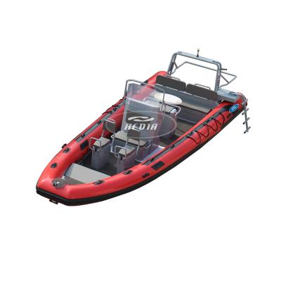 China Family Entertainment / Military / Rescue Aluminum Rib Hull Boat 7.6m Hedia For Rescue for sale