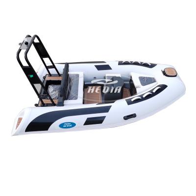 China Family Entertainment/Military/Rescue Hedia CE 10ft Orca Hypalon Packing Boat Rib Deep-V Aluminum Rigid Hull Inflatable Boat For Sale for sale