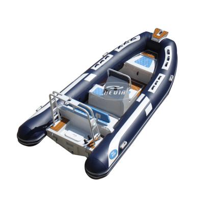 China Family Entertainment / Military / Rescue Aluminum Boat 4.2m Hypalon Rib Boat Hedia High Quality for sale