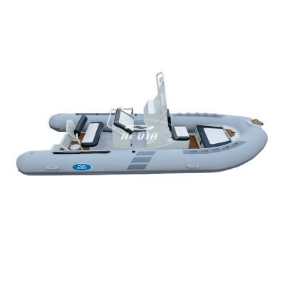 China Family Entertainment / Military Aluminum RHIB Inflatable Boat / Orca Rescue Hedia 5m Hypalon for sale