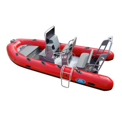 China Family Entertainment/Military/Rescue Hedia 17ft RIB 500V CE Hull Aluminum Deep Hypalon Orca Inflatable Boat For Fishing for sale