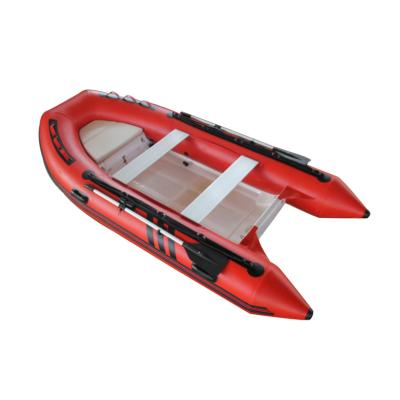 China Fiberglass Space 3.3m Big Dinghy Small Rib Inflatable Fishing Boat With Fish Holder for sale