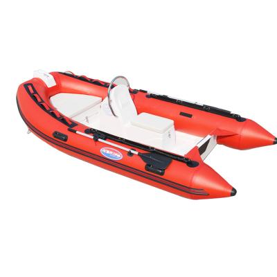 China Fiberglass family use 3.6m jocky console fiberglass hull inflatable hull rib boat for sale for sale