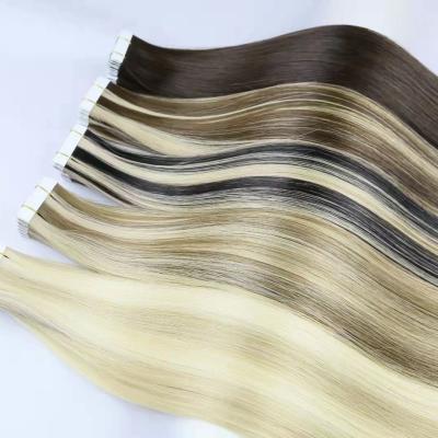 China Silky Straight Good Quality Russian Hair Extension Tape In Russian Hair Extension Tape Hair Extension for sale