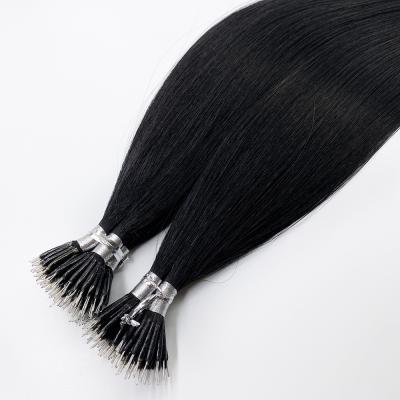 China Wholesale Custom Nano Silky Straight Mini Link Hair Remy Human Bead Ring Bond Hair Extensions Small Nano Hair Extensions for sale