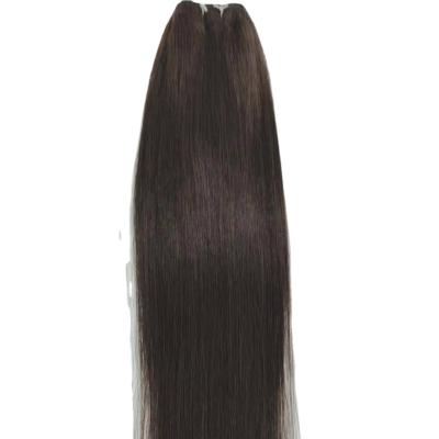 China Silky Straight Russian Wave 100% Virgin Machine Double Drown Hair Weft Extensions for sale