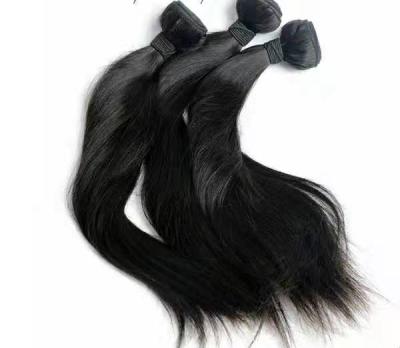 China Jet Black 100% Virgin Machine Silky Straight Russian Double Wave Drown Hair Wholesale Unprocessed Bundles for sale