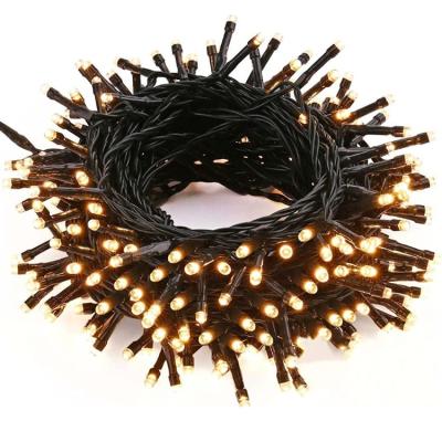 China Waterproof 10m 100 Pluggable PVC Wires+ LED Copper Wires 220Vac Light Bulbs String Lights For Christmas for sale