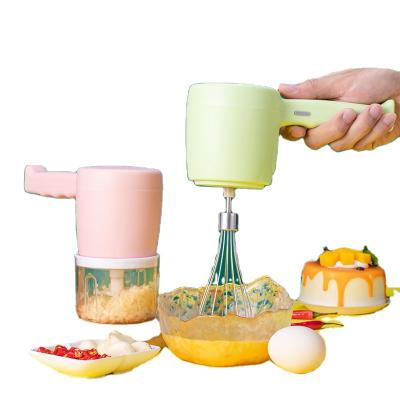 China Mini Hand Held Food Mixers Rechargeable Electric Mixers Radio Beater USB Green Egg Mixing Accessories for sale