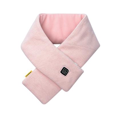 China Newest Electric Heated Scarf Woolen Shawl Warm Winter Infinity Battery Powered Heating Scarf With Pockets for sale