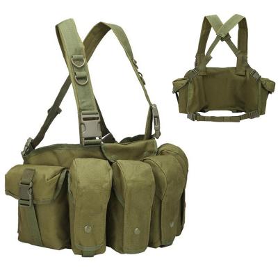 China 600D AK 5 Molle Magazine Bag 600D Nylon Tactical Field Shooting Game Equipment Tank Top Nylon Outdoor Hunting Colors for sale