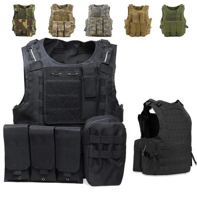 China Outdoor CS Hunting Tank Top Molle System Men's Training Shooting Game Amphibious 600D Nylon Tactical Tank Top 600D Nylon Field for sale