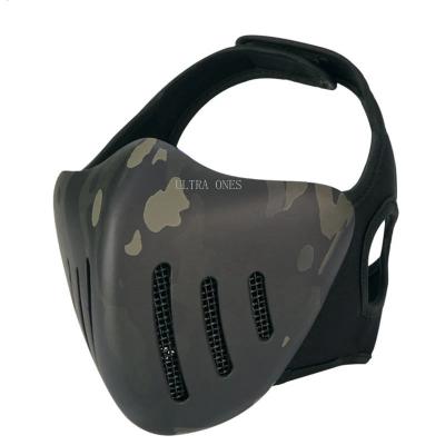 China TPU CS Field Shooting Training Sports Mask Men's War Games Half Face Mask TPU Sports Outdoor Hunting Dust Mask Breathable Material for sale