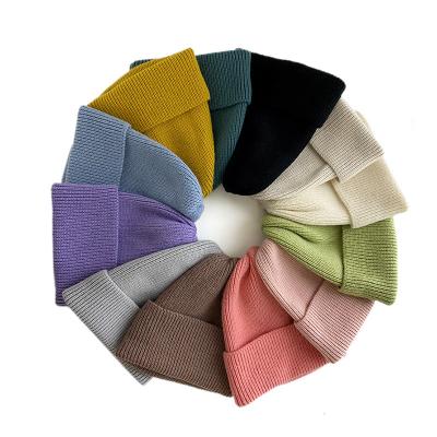 China COMMON knitted female simple and soft couples of ear protection hat autumn and winter street leisure pile warm hat Korean version courting for sale