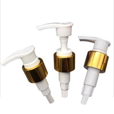 China Non Spill Hot Selling Brown Liquid Pump For Nasal Spray Lotion Pump With New Design Gold Lotion Pump for sale