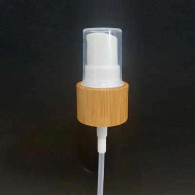 China Non Puddle Perfume Bottle Spray Caps Pet Wooden Cosmetic White Shampoo Bottle Bamboo Cap for sale