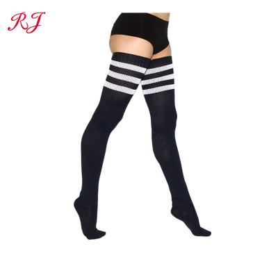 China RJ-I-1020 Custom Anti-Fault Black Thigh High Socks for sale