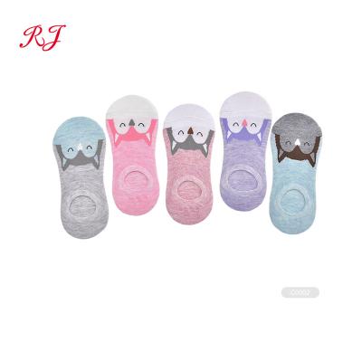 China RJ-C0003 QUICK DRY flat boat socks invisible cotton no show no to see women board socks for sale