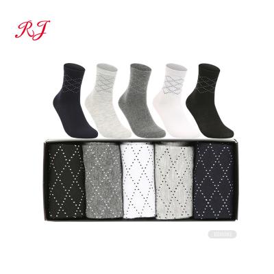 China RJ-E0243 Anti-Fault Discount Mens Business European Dress Socks Cotton Men Socks for sale