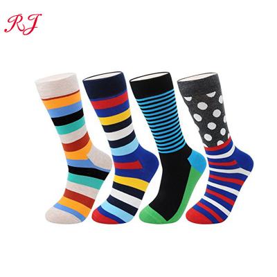 China RJ-I-0376 Funny Anti-Fault Crew Socks Men's Colorful Crew Socks for sale