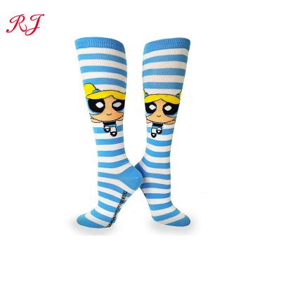 China RJ-I-0245 Anti-Fault Cotton Compression Socks With Cartoon for sale