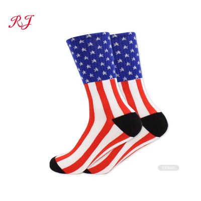 China RJ-E0625 Anti-Fault USA Flag Socks for sale