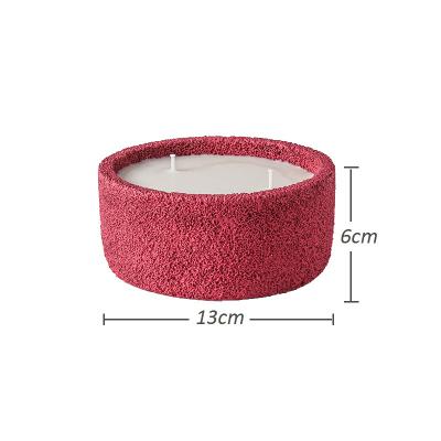 China Nordic Luxury Colorful Coral Concrete Candle Jars Empty For Candle Making for sale