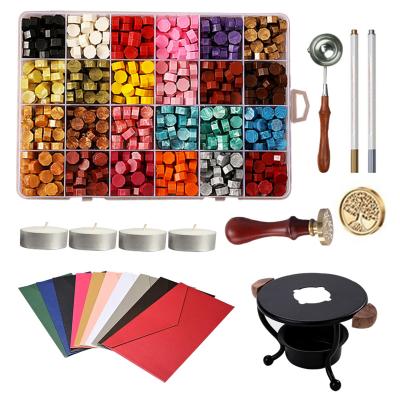 China Decoration Factory Price Vintage Paraffin Wax Seals Stamp Set Custom Wax Seal Kit For Wedding for sale