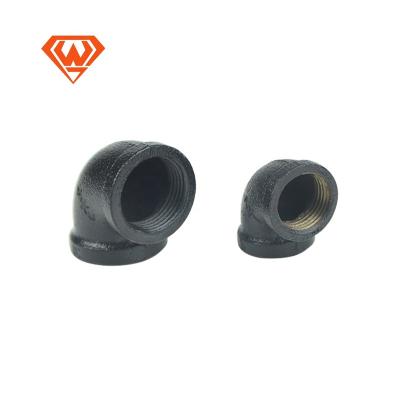 China Water Diesel Craft Malleable Iron Pipe Fitting Elbow Black 90 Degree Tape Equal Elbow for sale