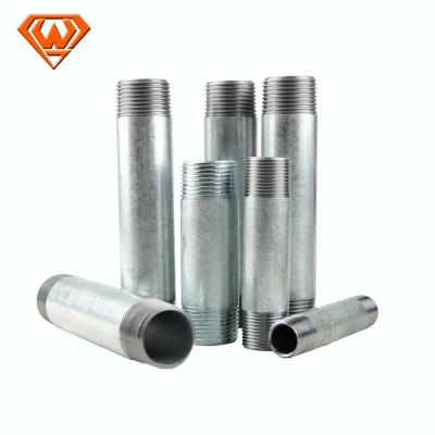 China Hardware Stainless Steel Gi Nipple Pipe Fittings Stamp Nipple 1/2