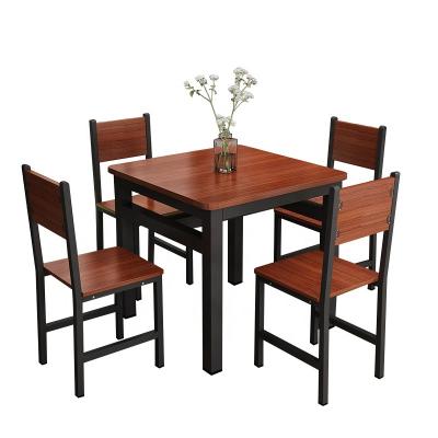 China Regular Single Square Household Small Fast Food Apartment Dining Table And Chair Combination for sale