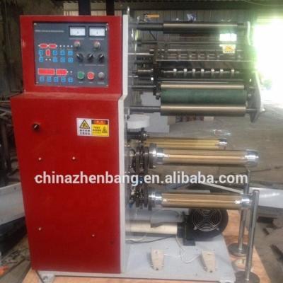 中国 slitting machine high speed 120m/min TWO REWINDING SHAFTS CHANGE 販売のため