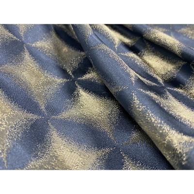 China Hot Selling Anti-static In Stock Luxury Stereo Brocade Shiny Metallic Jacquard Fabric For Home Decor Upholstery for sale