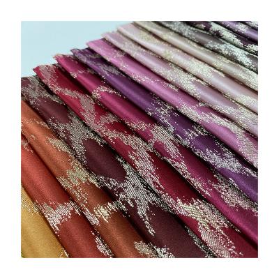 China Abrasion-Resistant Silk Fabric 100%Imitate Yard Dyed Jacquard Fabric For Curtain Sofa And Dress for sale