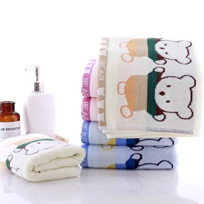 China Sustainable New Type High Quality Soft Towel Can Be Customized Logo Cut Pile Bear Towel for sale