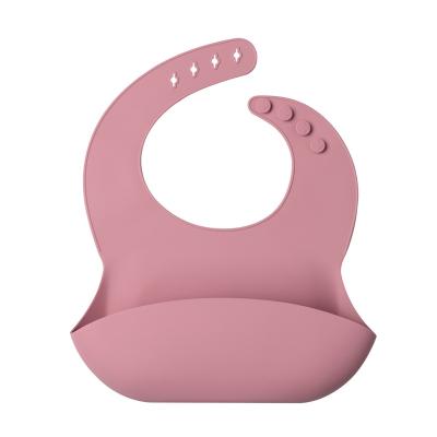 China Wholesale Washable Customize BPA Free Baby Silicone Bib For Baby Eating for sale