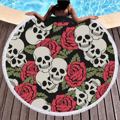 China QUICK DRY round beach towel, customizable beach towel ring for sale