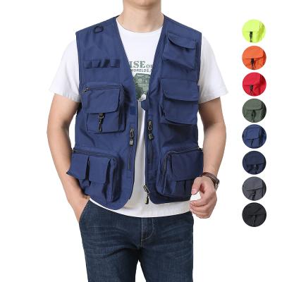 China Hot Selling Anti-Wrinkle Fishing Hiking Tactical Outdoor Multi Pocket Men's Vest Utility Cargos for sale