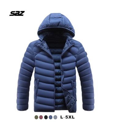 China Hooded Winter Lightweighted Men Plus Size Water Resistant Packable Stripper Jacket Custom Print for sale