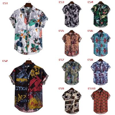 China Anti-pilling plus size summer vacation african print up summer hawaiian shirts for men casual for sale