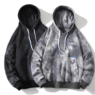 China anti-wrinkle oem custom vintage 100% cotton hoodie acid pull over fleece oversized distressed wholesale hoodiesstreet wear men for sale