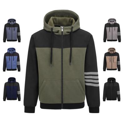 China Wholesale Heavy Heavy High Quality Anti-Wrinkle Sweatshirt Warm Fleece Hooded Jacket Zip Up Custom Zipper Hoodies Men Full Zip Hoodies for sale