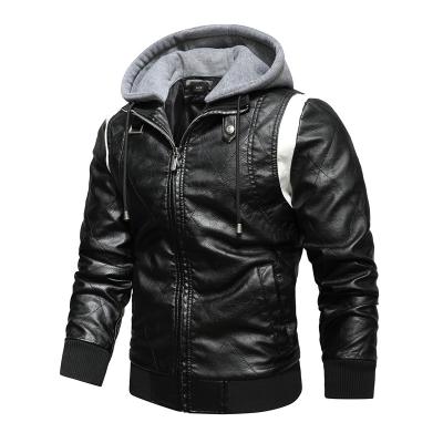 China Men's Cycling Style Fashion Style Fashion Windproof High Quality Fit Slim Fit Euro Size PU Leather Jacket for sale