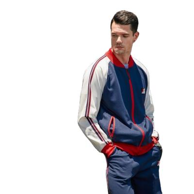 China Good Quality Vintage Color Stand Collar Training Suit Reversible Classic Tracksuit For Men for sale