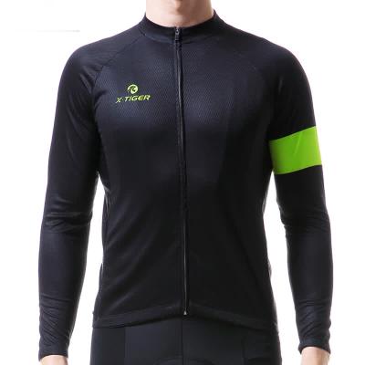 China Breathable Autumn Long Sleeve Elastic MTB Road Bike Tops Clothing Plus Size Men Bike Jersey Cycling Wear for sale