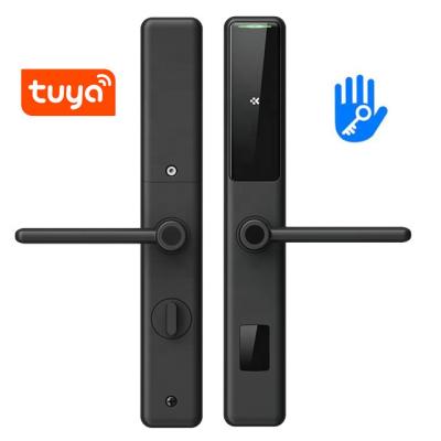 China Mobile Phone APP+ +Fingerprint+Password+Tuya 2021 Smart Swipe RFID Card+Key Amazon WiFi App Access Control Hotel Door Lock Tuya Lock For Aluminum Door for sale