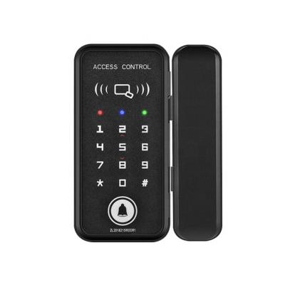 China Mobile phone APP+ +Fingerprint+Password+RFID swipe card+Free office store key wiring and open single and double password non-porous fingerprint electronic smart lock for sale