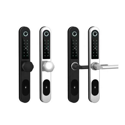 China Mobile Phone APP+ +Fingerprint+Password+RFID Swipe Card+Key Wireless Digital Tuya TTlock Fingerprint Wireless Smart Door Lock for Aluminum Sliding Door and Swing Door for sale