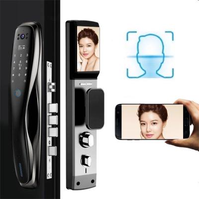 China Mobile Phone APP+ +Fingerprint+Password+Swap Card RFID+USA Dropshipping Smart Locks Fingerprint Alarm Touch Screen Lock Key Code Lock Key Cylinder Latest TUYA Witness With camera for sale