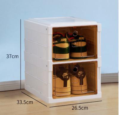 China Viable Clear Foldable Sneaker Box Shoe Organizer Box for sale